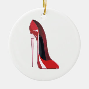 Champagne Hiel Stiletto Shoe Art Keramisch Ornament