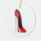 Champagne Hiel Stiletto Shoe Art Keramisch Ornament (Links)