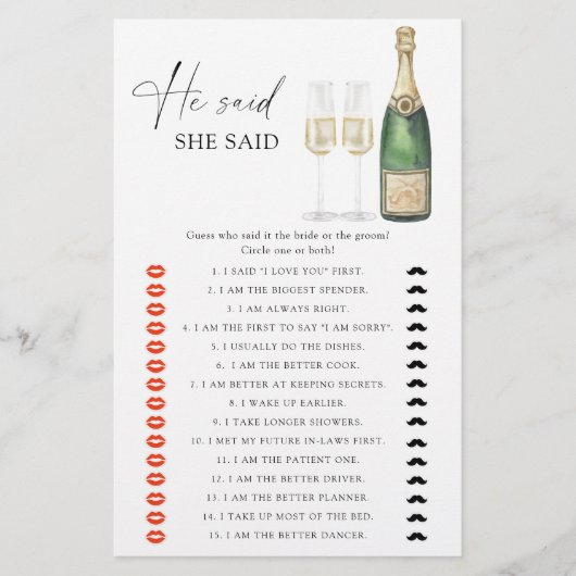 champagne - Hij zei dat ze vrijgezellenfeest zei (Voorkant)