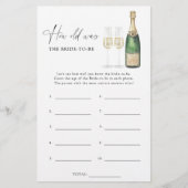 Champagne - Hoe oud was de bruid om het spel te zi (Voorkant)