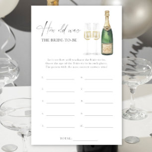 Champagne - Hoe oud was de bruid om te spelen