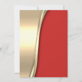 Champagne Holly Berry, Rood, Goud Bedrijfsfeest Kaart (Achterkant)