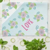 Champagne ijsblauw theedoek (Gevouwen)