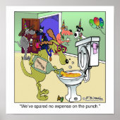 Champagne in de Toilet Poster (Voorkant)