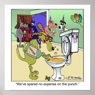 Champagne in de Toilet Poster