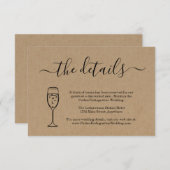 Champagne informatie details bijlage kaart (Voorkant / Achterkant)