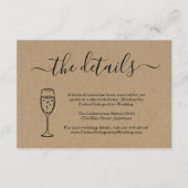 Champagne Informatie Details Enclosure Kaart (Voorkant)