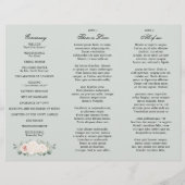 Champagne Ivoor Blush Roze Bloemen Bruiloft Progra (Achterkant)