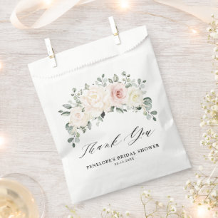Champagne Ivoor Blush Roze Bloemen Vrijgezellenfee Bedankzakje