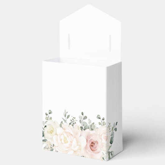 Champagne Ivoor Blush Roze Bruiloft Jubileum Bedankdoosjes (Geopend)