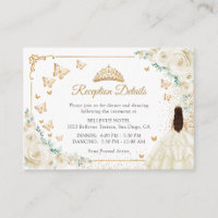Champagne Ivoor Goud Quinceanera Ontvangst Details