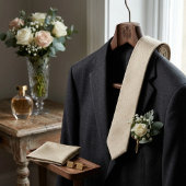 Champagne Ivoor Micro-Jacquard Stropdas
