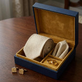 Champagne Ivoor Micro-Jacquard Stropdas