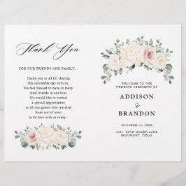 Champagne Ivory Blush Pink Floral Greenery Wedding