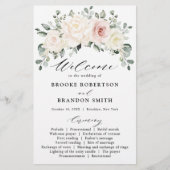 Champagne Ivory Blush Pink Floral Greenery Wedding (Voorkant)
