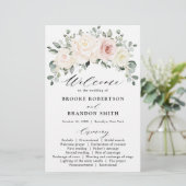 Champagne Ivory Blush Pink Floral Greenery Wedding (Staand voorkant)
