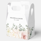 Champagne Ivory Blush Pink Floral Greenery Wedding Bedankdoosjes (Geopend)