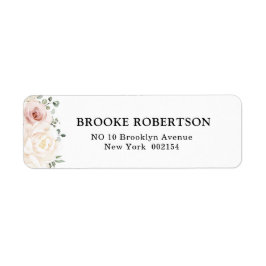 Champagne Ivory Blush Pink Floral Greenery Wedding Etiket