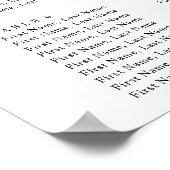 Champagne Ivory Blush Pink  Guest Seating Chart Poster (Hoek)