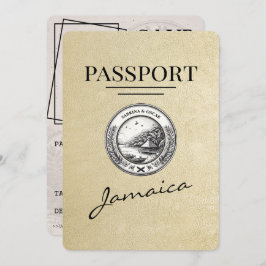 Champagne Jamaica Passport Bewaar de datum Save The Date