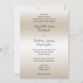 Champagne Jeweled Bow & Glitter Bruiloft Kaart (Achterkant)