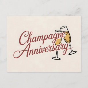 Champagne Jubileum Viering Script Grafisch Feestdagenkaart