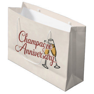 Champagne Jubileum Viering Script Grafisch Groot Cadeauzakje