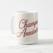 Champagne Jubileum Viering Script Grafisch Koffiemok (Voorkant links)