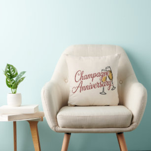 Champagne Jubileum Viering Script Grafisch Kussen