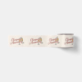 Champagne Jubileum Viering Script Grafisch Satijnen Lint (Voorkant)