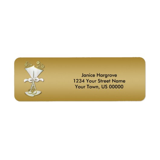 Champagne Jubileumlabels 50 jaar getrouwd Etiket (Voorkant)