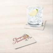 Champagne Jubileumviering Script Grafisch Kartonnen Onderzetters (Insitu)
