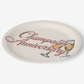 Champagne Jubileumviering Script Grafisch Papieren Bordje (Gekanteld)