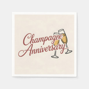 Champagne Jubileumviering Script Grafisch Servet