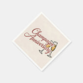 Champagne Jubileumviering Script Grafisch Servet (Hoek)