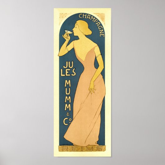 Champagne Jules Mumm & Co. Franse ad Poster (Voorkant)