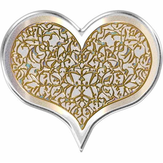 Champagne & Kant Hart Fotobeeldje Sleutelhanger (Voorkant)