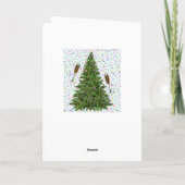 champagne kerstboom feestdagen kaart (Achterkant)