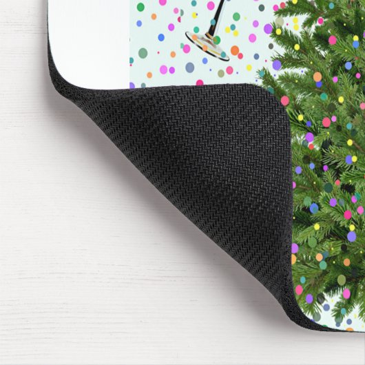 champagne kerstboom muismat (Hoek)