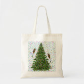 champagne kerstboom tote bag (Voorkant)