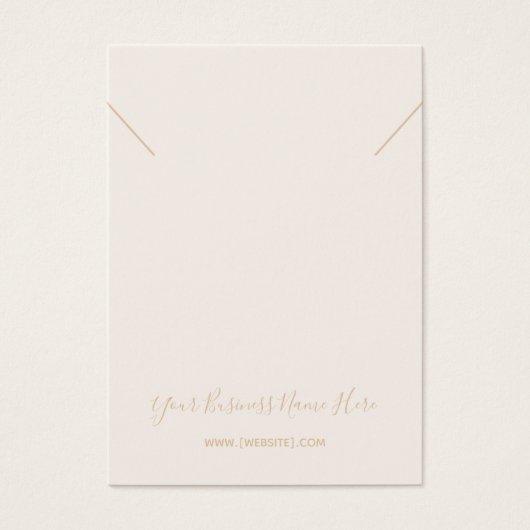 Champagne Ketting Pendant Display Card Visitekaartje (Voorkant)