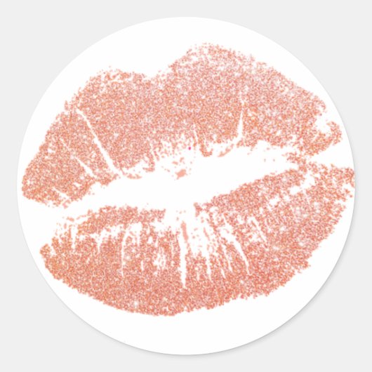 Champagne Kiss Sticket Ronde Sticker (Voorkant)