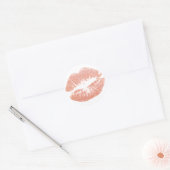 Champagne Kiss Sticket Ronde Sticker (Envelop)