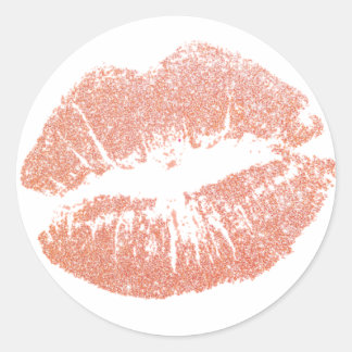 Champagne Kiss Sticket Ronde Sticker