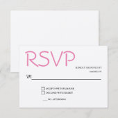 Champagne Kleur Bruiloft RSVP Antwoord (Voorkant / Achterkant)