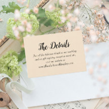 Champagne Kleur Eenvoudige Stijl Trouwdetails