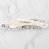Champagne Kleur Persoonlijke Bruidsmeisje Kurkentrekker (Voorkant)