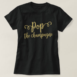 Champagne Knal Bruiloft Verloving Feest T-shirt