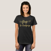 Champagne Knal Bruiloft Verloving Feest T-shirt (Voorkant volledig)