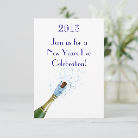 Champagne knallen kaart (Staand voorkant)